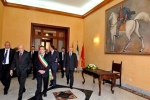 Il Presidente Napolitano con Lorenzo Carini, Sindaco di Marsala, in occasione del 150° anniversario dello "Sbarco dei Mille
