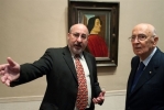 Il Presidente Napolitano con Dodge Thompson, Chief of Exhibitions, nel corso della visita alla National Gallery of Art