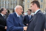 Il Presidente Napolitano saluta Roberto Cota