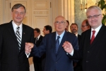 Il Presidente Napolitano con il Presidente della Repubblica di Slovenia e  Presidente della Repubblica di Croazia