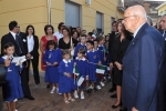 Il Presidente Napolitano nel corso della visita all'asilo nido "Pio XII", al Quartiere Pastena