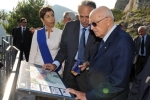 Il Presidente Giorgio Napolitano nel corso della visita al Castello di Arechi