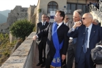 Il Presidente Napolitano nel corso della visita al Castello di Arechi