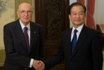 Il Presidente della Repubblica Giorgio Napolitano con il Primo Ministro della Repubblica Popolare Cinese Wen Jiabao