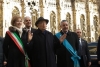 Milano - Il Presidente della Repubblica Giorgio Napolitano al suo arrivo al Museo del Novecento