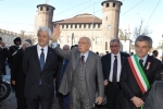 Il Presidente della Repubblica Giorgio Napolitano al suo arrivo al Teatro Regio 