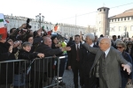 Il Presidente della Repubblica Giorgio Napolitano al suo arrivo al Teatro Regio