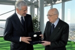 Il Presidente Napolitano con il Presidente Formigoni