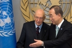  Il Presidente Napolitano con il Segretario Generale delle Nazioni Unite Ban Ki-Moon