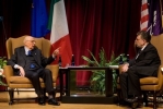 Il Presidente Napolitano nel corso della Fireside chat con il Professor Weiler