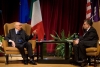 Il Presidente Napolitano nel corso della Fireside chat con il Professor Weiler