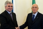 Il Presidente Napolitano con il Presidente del Senato della Repubblica Ceca Milan Stech