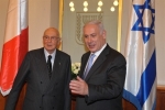 Il Presidente Giorgio Napolitano accolto dal Primo Ministro dello Stato d'Israele 