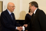 Il Presidente Giorgio Napolitano con il Presidente della Repubblica di Polonia 