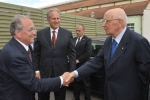 Il Presidente Giorgio Napolitano accolto dall'Ing. Francesco Guarguaglini