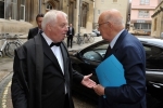 Il Presidente della Repubblica Giorgio Napolitano accolto da Lord Patten of Barnes, Chancellor dell'Università  di Oxford