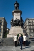 Il Presidente Napolitano dopo aver deposto una corona d'alloro alla restaurata statua di Garibaldi