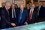 Il Presidente Giorgio Napolitano nel corso della visita alla Mostra 