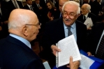 Il Presidente Giorgio Napolitano con il prof. Giuseppe Galasso