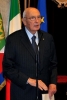 Il Presidente della Repubblica Giorgio Napolitano durante il suo intervento al Municipio di Cuneo