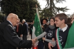 Il Presidente della Repubblica Giorgio Napolitano al suo arrivo alla Casa Circondariale di Turi
