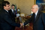Il Presidente della Repubblica Giorgio Napolitano con Antonio Buonfiglio