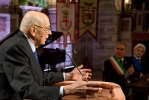  Il Presidente Napolitano nel corso dell'intervento al Teatro Scientifico del Bibiena
