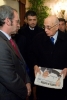 Il Presidente Napolitano con il Direttore del quotidiano "La Gazzetta di Mantova"