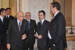 Il Presidente Napolitano con Stefano Caldoro e Luigi De Magistris
