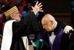 Il Presidente Giorgio Napolitano nel corso delle cerimonia di conferimento della Laurea ad honorem