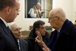 Il Presidente Napolitano a colloquio con il Presidente e il Direttore della Biblioteca Giuseppe Dossetti