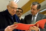 Il Presidente Napolitano con il Presidente della Fondazione Antonio Gramsci