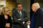 Il Presidente Giorgio Napolitano con il Presidente e la Vice Presidente della Fondazione Antonio Gramsci