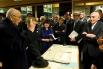 Il Presidente Giorgio Napolitano nel corso della visita alla Fondazione Antonio Gramsci