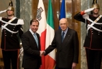 Il Presidente Giorgio Napolitano con il Presidente della Repubblica di Malta