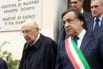 Il Presidente Giorgio Napolitano lascia la caserma "P. Lungaro"