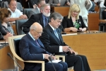Il Presidenteo Napolitano e il Presidente Turk all'Assemblea Nazionale