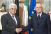 Il Presidente Giorgio Napolitano con il Presidente dell'Autorità Nazionale Palestinese, Mahmud Abbas