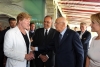 Il Presidente Giorgio Napolitano con Robert Redford e Isabella Ferrari alla Biennale del cinema di Venezia