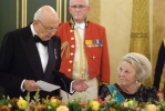 Il Presiodente Giorgio Napolitano e S.M. la Regina Beatrix al Pranzo di Stato