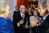 Il Presidente Giorgio Napolitano, la signora Clio e la S.M. la Regina Betrix con il Maestro Uto Ughi