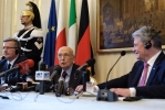 Il Presidente Giorgio Napolitano con i Presidenti Bronislaw Komorowski e Joachim Gauck 