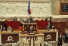 Il Presidente Giorgio Napolitano nel corso del suo intervento all'Assemblea Nazionale francese