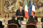 Il Presidente Giorgio Napolitano in occasione del Brindisi al Pranzo di Stato 