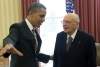 Il Presidente Giorgio Napolitano e il Presidente Barack Obama nello Studio Ovale della Casa Bianca