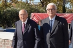 Il Presidente Giorgio napolitano con il Presidente della Biennale Paolo Baratta al Palazzo del Cinema 