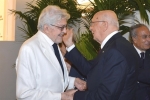 Il Presidente Giorgio Napolitano con il regista Ettore Scola