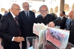 - Il Presidente Napolitano visita la mostra "I libri d'Acqua" nel Chiostro del Monastero di San Nicolò