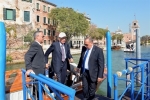 - Il Presidente della Repubblica Giorgio Napolitano al suo arrivo all'Arsenale 
