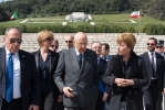 Il Presidente Giorgio Napolitano nel corso della visita al cimitero polacco